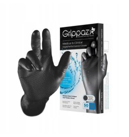 Rękawiczki Nitrylowe Grippaz 2445 Black (50 sztuk)