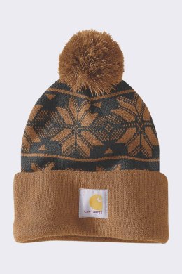 KNIT POM JACQUARD BEANIE