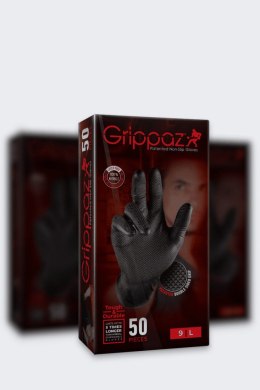Rękawiczki Nitrylowe Grippaz 246 Black (50 sztuk)