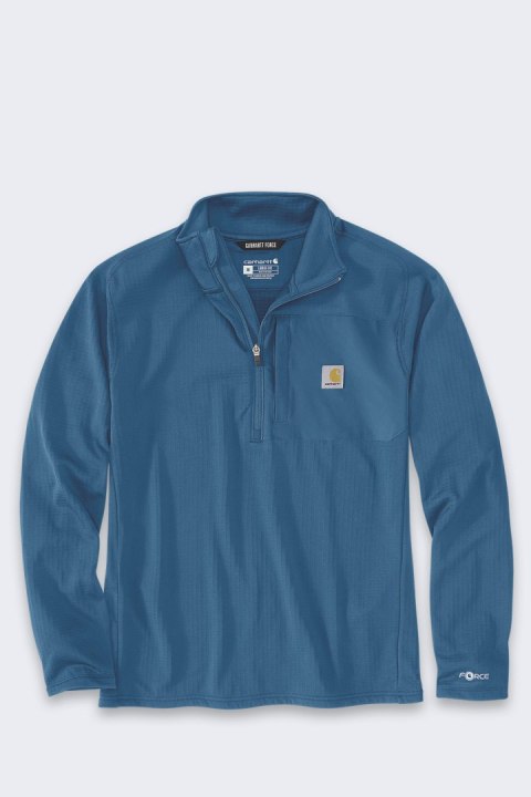 MOCK NECK HALF-ZIP T-SHIRT