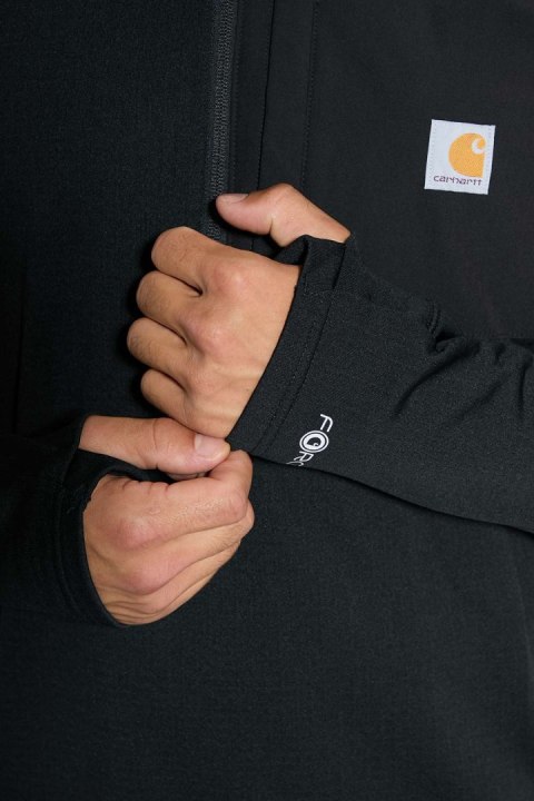 MOCK NECK HALF-ZIP T-SHIRT