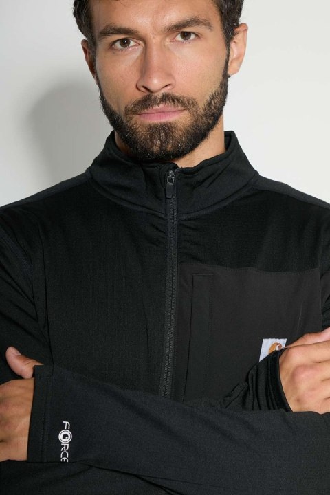 MOCK NECK HALF-ZIP T-SHIRT