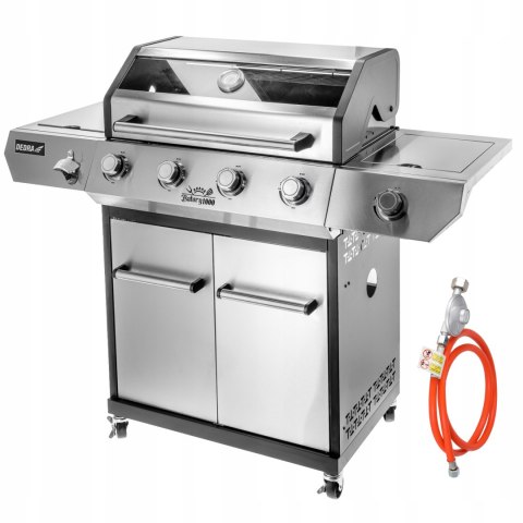 Grill gazowy Batory 1000 DEDRA NG1000, 5 palników, 17 kW, wąż z reduktorem
