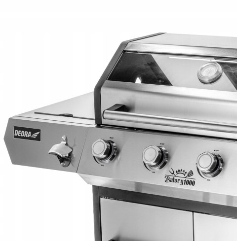 Grill gazowy Batory 1000 DEDRA NG1000, 5 palników, 17 kW, wąż z reduktorem