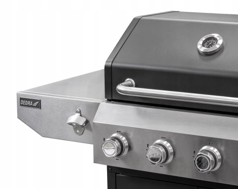 Grill gazowy Batory 900 DEDRA NG0900, 4 palniki, 12 kW, wąż z reduktorem