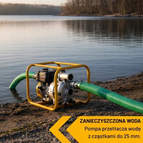MOTOPOMPA SPALINOWA DO WODY BRUDNEJ JCB 7,5 KM 1000 L/MIN ZESTAW WĘŻE