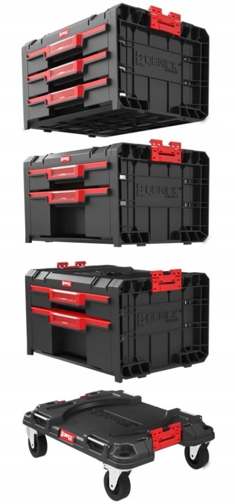 Mobilny zestaw skrzyń narzędziowych Qbrick System PRO Drawer set 1 8117