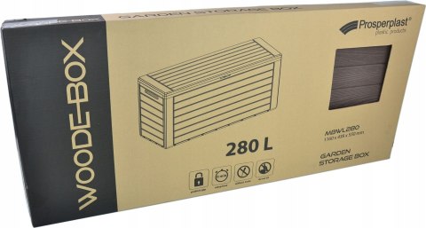 Skrzynia ogrodowa tworzywo sztuczne 280 l szary 8019