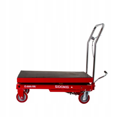 WÓZEK NOŻYCOWY PLATFORMOWY MOBILNY STÓŁ HYDRAULICZNY 80X50CM 500KG 770MM