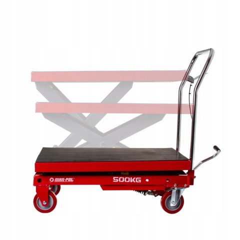 WÓZEK NOŻYCOWY PLATFORMOWY MOBILNY STÓŁ HYDRAULICZNY 80X50CM 500KG 770MM
