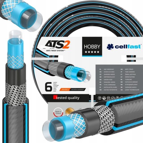 Wąż ogrodowy 6-warstwowy CELLFAST HOBBY ATS2 3/4" 50m 16-221