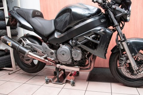 Wózek motocyklowy platforma manewrowa pod motocykle na stopke AM2 BLACK