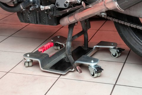 Wózek motocyklowy platforma manewrowa pod motocykle na stopke AM2 BLACK