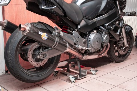 Wózek motocyklowy platforma manewrowa pod motocykle na stopkę AM2 blue