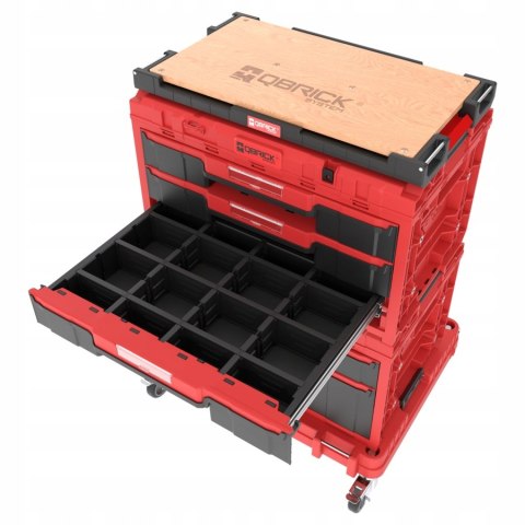 Zestaw skrzyń narzędziowych Qbrick System ONE Red Workshop Drawers 2466
