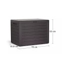 PROSPERPLAST 1 Skrzynia ogrodowa WOODEBOX - umbra MBWL190-440U 7982
